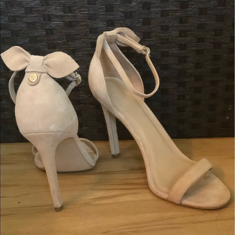 Tan suede Guess Strappy Heels